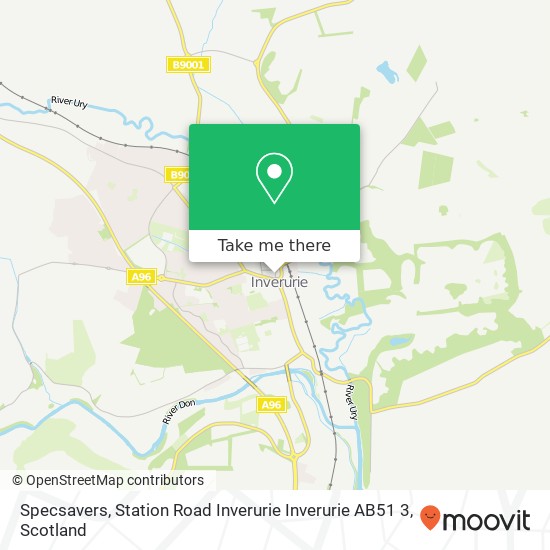 Specsavers, Station Road Inverurie Inverurie AB51 3 map