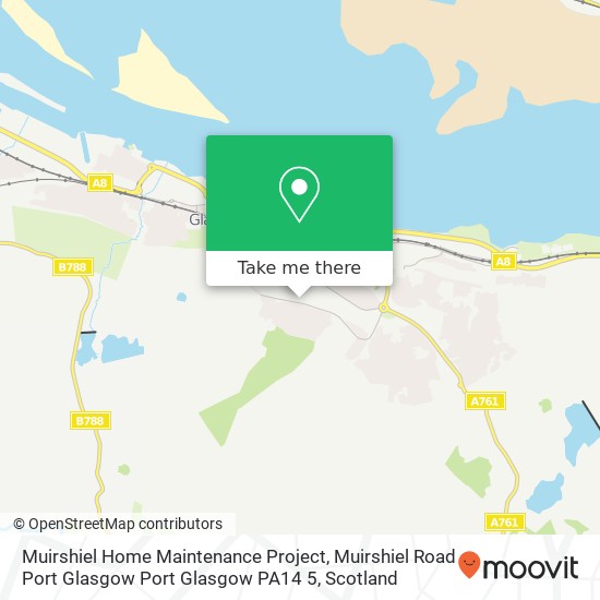 Muirshiel Home Maintenance Project, Muirshiel Road Port Glasgow Port Glasgow PA14 5 map