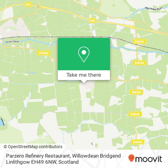 Parzero Refinery Restaurant, Willowdean Bridgend Linlithgow EH49 6NW map