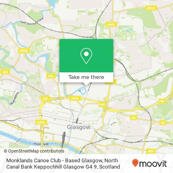 Monklands Canoe Club - Based Glasgow, North Canal Bank Keppochhill Glasgow G4 9 map