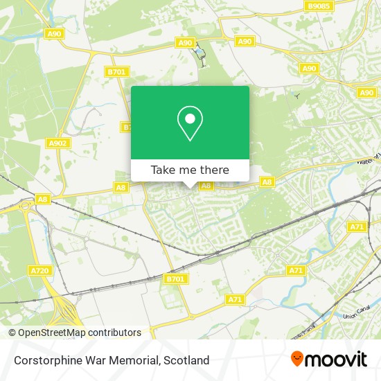 Corstorphine War Memorial map