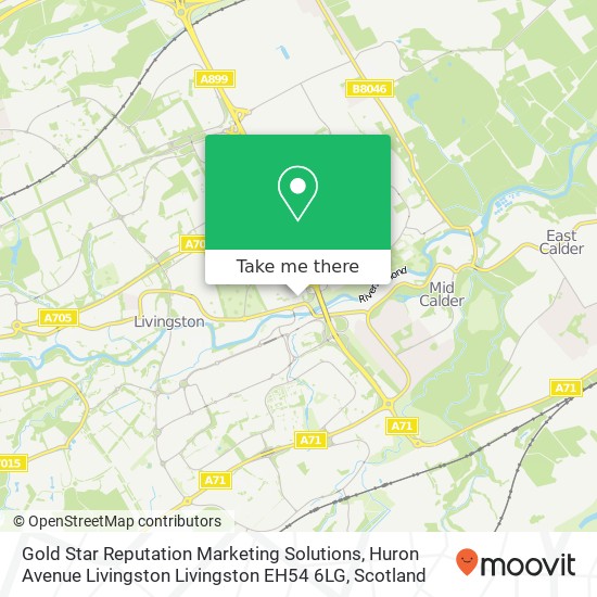 Gold Star Reputation Marketing Solutions, Huron Avenue Livingston Livingston EH54 6LG map