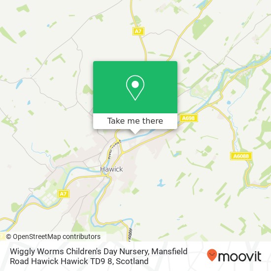 Wiggly Worms Children's Day Nursery, Mansfield Road Hawick Hawick TD9 8 map