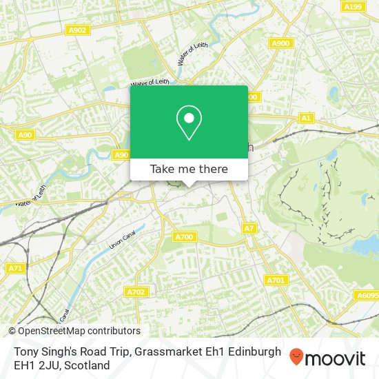 Tony Singh's Road Trip, Grassmarket Eh1 Edinburgh EH1 2JU map