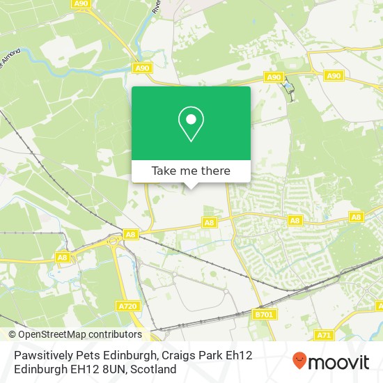 Pawsitively Pets Edinburgh, Craigs Park Eh12 Edinburgh EH12 8UN map