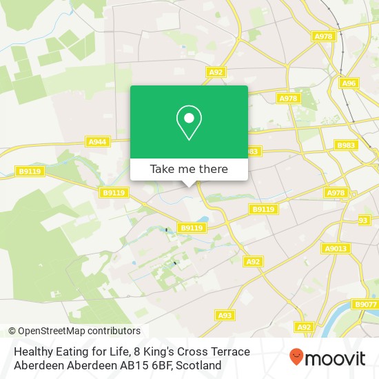 Healthy Eating for Life, 8 King's Cross Terrace Aberdeen Aberdeen AB15 6BF map