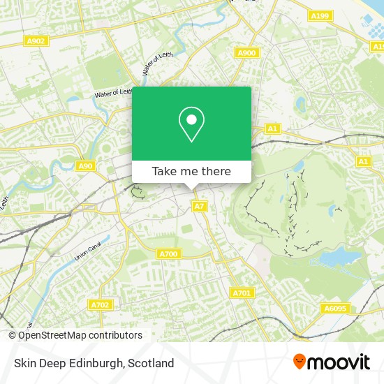 Skin Deep Edinburgh map