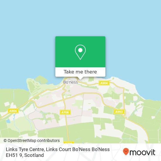Links Tyre Centre, Links Court Bo'Ness Bo'Ness EH51 9 map