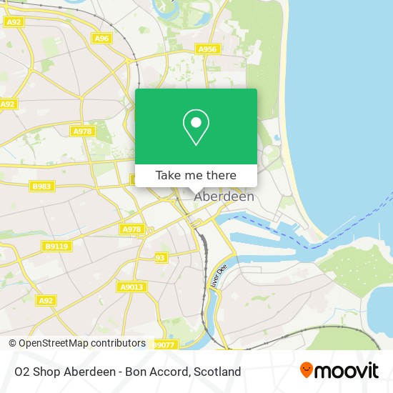 O2 Shop Aberdeen - Bon Accord map