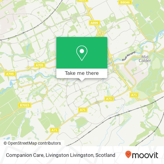 Companion Care, Livingston Livingston map