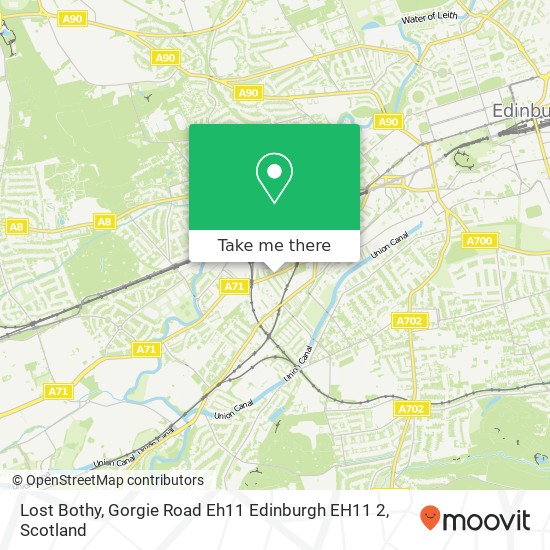 Lost Bothy, Gorgie Road Eh11 Edinburgh EH11 2 map