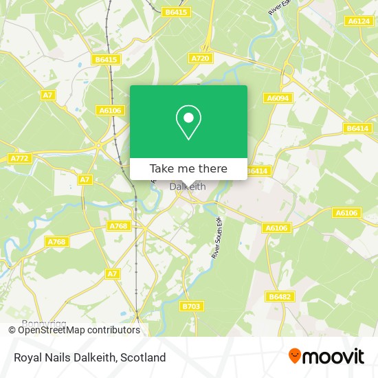 Royal Nails Dalkeith map