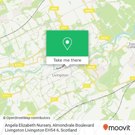 Angela Elizabeth Nursery, Almondvale Boulevard Livingston Livingston EH54 6 map