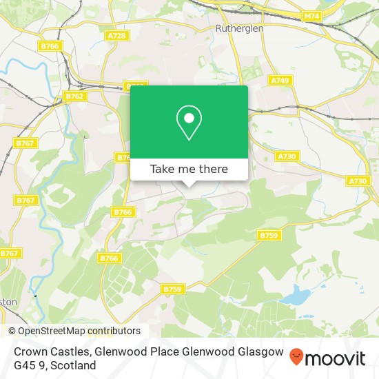 Crown Castles, Glenwood Place Glenwood Glasgow G45 9 map