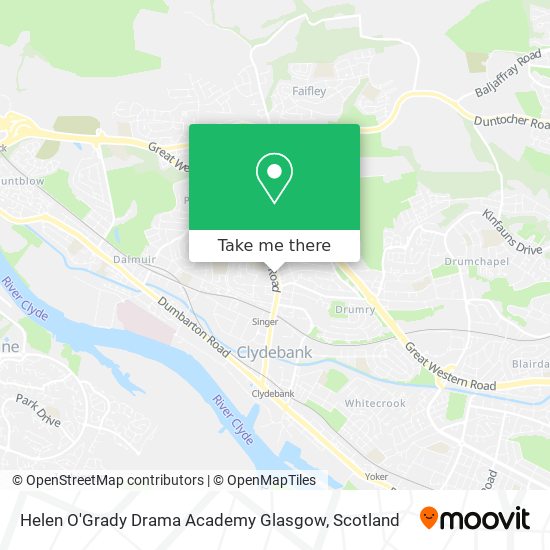 Helen O'Grady Drama Academy Glasgow map