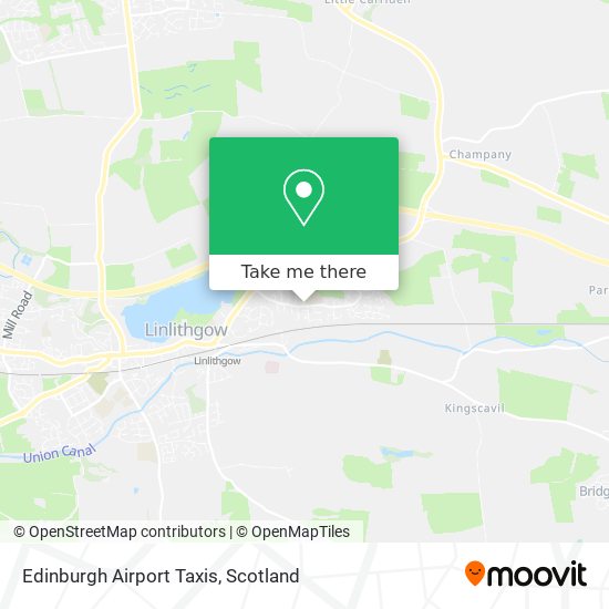 Edinburgh Airport Taxis map