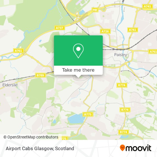 Airport Cabs Glasgow map