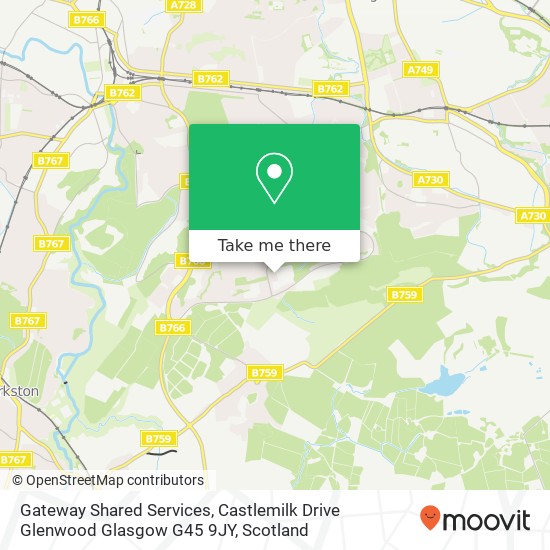 Gateway Shared Services, Castlemilk Drive Glenwood Glasgow G45 9JY map