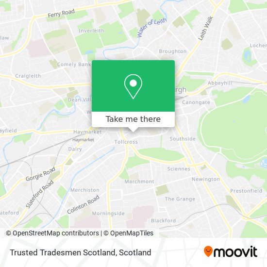 Trusted Tradesmen Scotland map