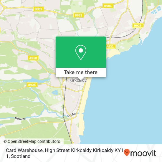 Card Warehouse, High Street Kirkcaldy Kirkcaldy KY1 1 map