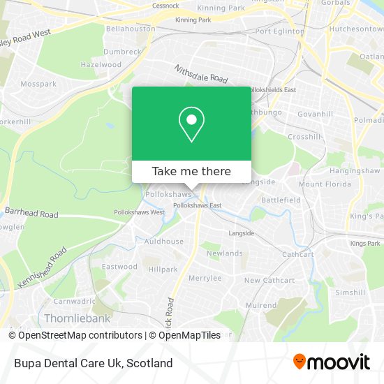 Bupa Dental Care Uk map