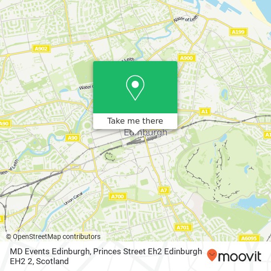 MD Events Edinburgh, Princes Street Eh2 Edinburgh EH2 2 map