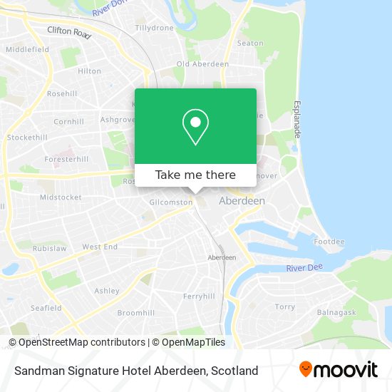 Sandman Signature Hotel Aberdeen map