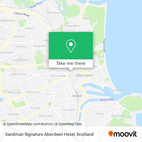 Sandman Signature Aberdeen Hotel map