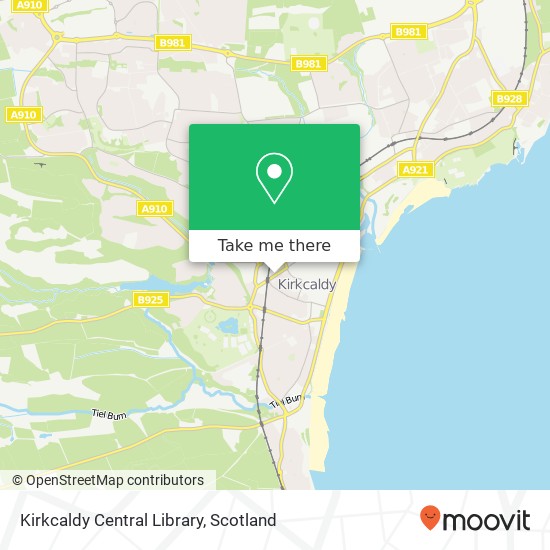 Kirkcaldy Central Library map