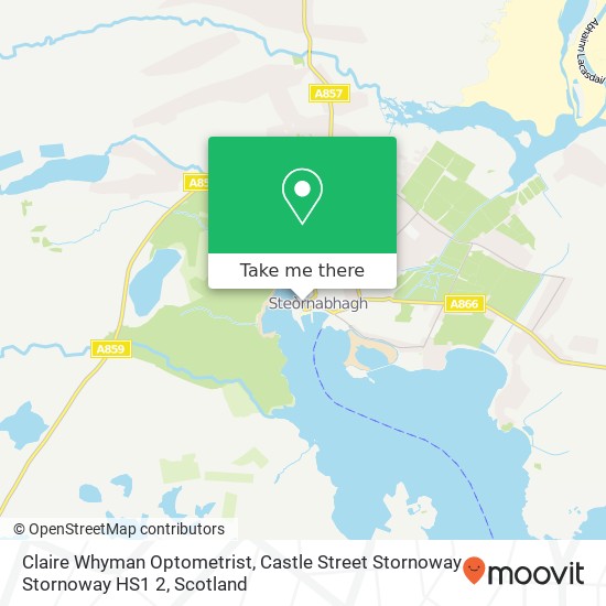 Claire Whyman Optometrist, Castle Street Stornoway Stornoway HS1 2 map