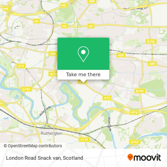 London Road Snack van map