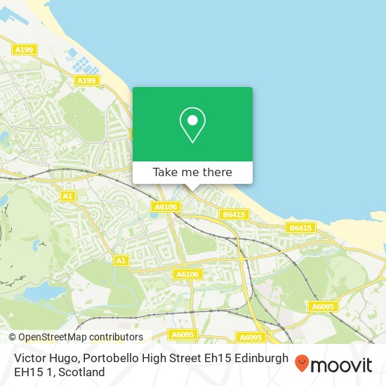 Victor Hugo, Portobello High Street Eh15 Edinburgh EH15 1 map