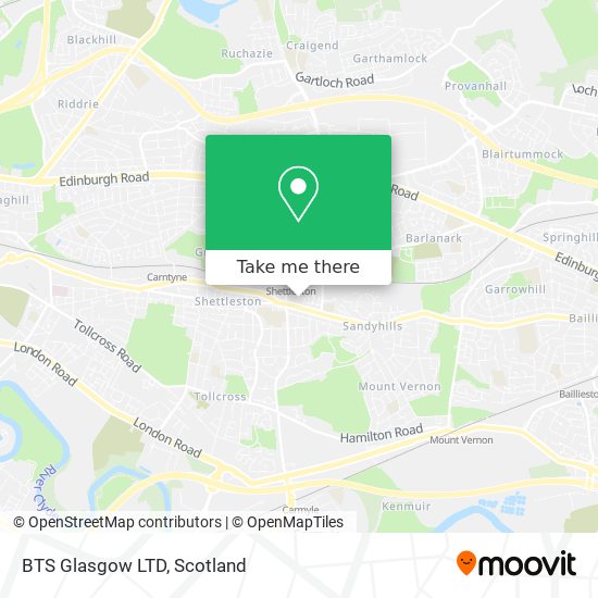 BTS Glasgow LTD map