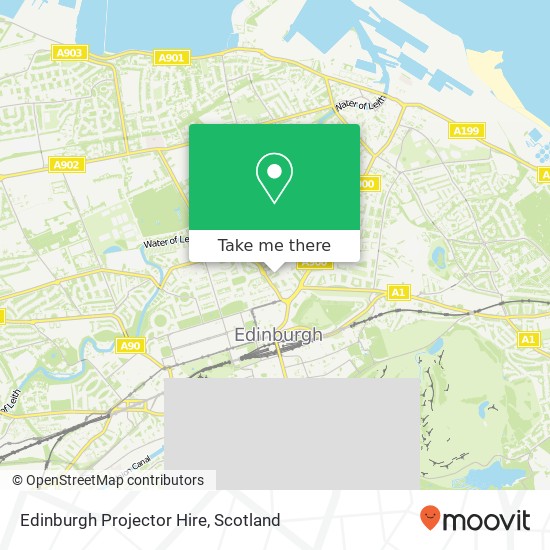 Edinburgh Projector Hire map
