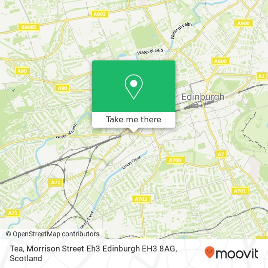Tea, Morrison Street Eh3 Edinburgh EH3 8AG map