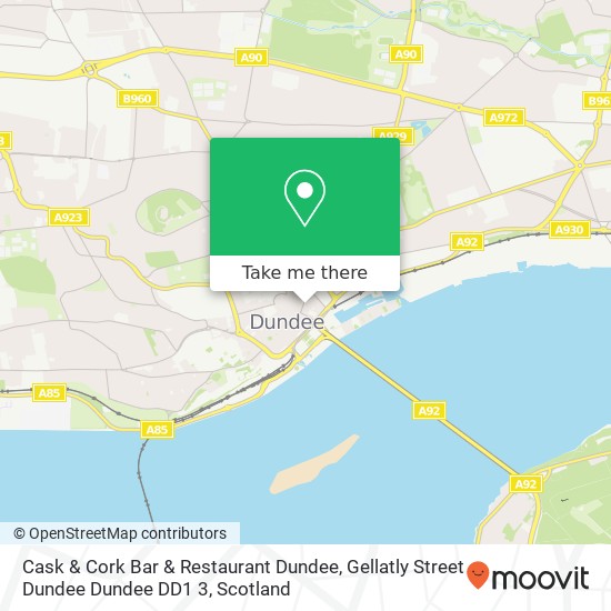 Cask & Cork Bar & Restaurant Dundee, Gellatly Street Dundee Dundee DD1 3 map