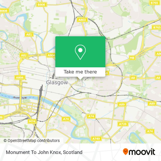 Monument To John Knox map