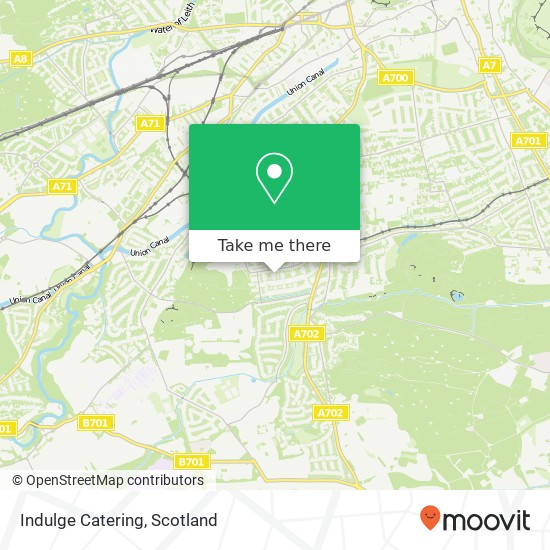 Indulge Catering map