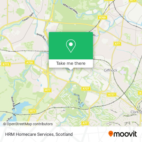 HRM Homecare Services map