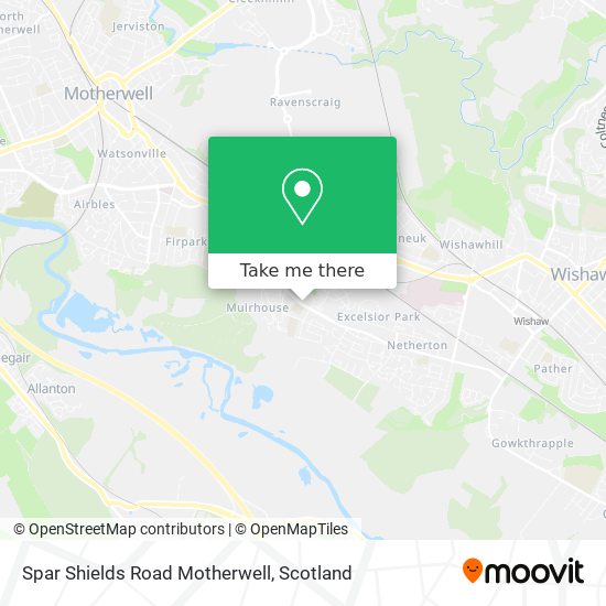 Spar Shields Road Motherwell map