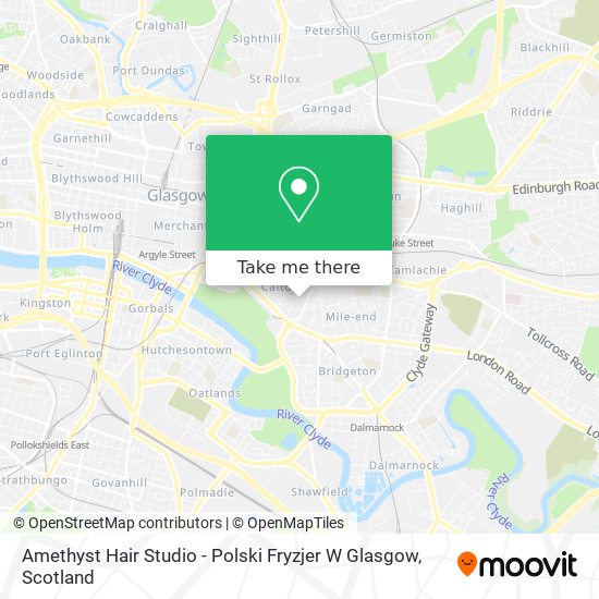 Amethyst Hair Studio - Polski Fryzjer W Glasgow map