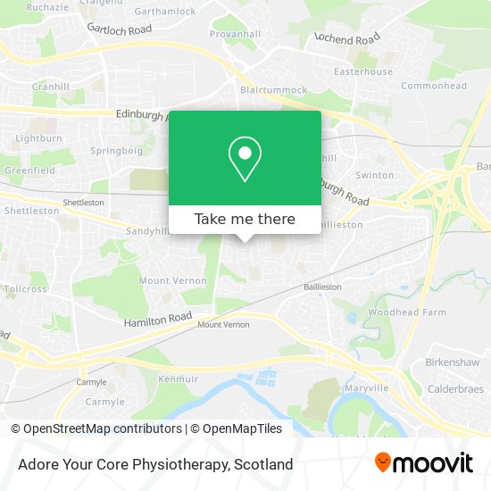 Adore Your Core Physiotherapy map