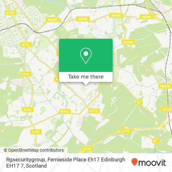 Rgsecuritygroup, Fernieside Place Eh17 Edinburgh EH17 7 map