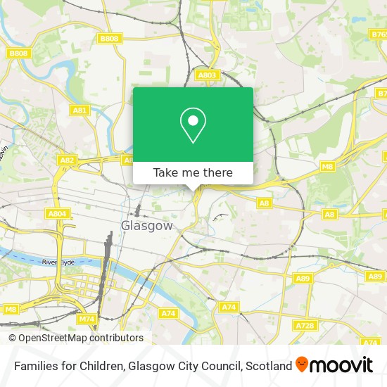 Families for Children, Glasgow City Council map