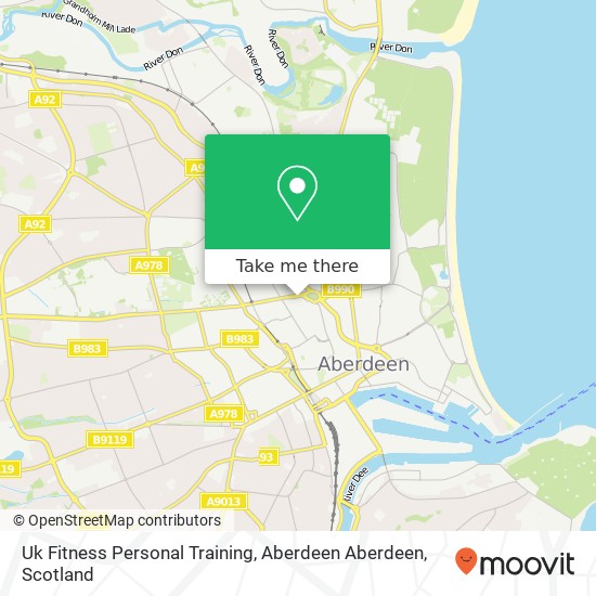 Uk Fitness Personal Training, Aberdeen Aberdeen map