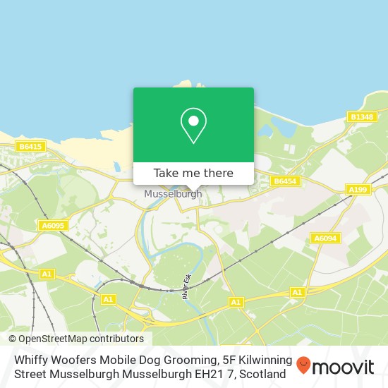 Whiffy Woofers Mobile Dog Grooming, 5F Kilwinning Street Musselburgh Musselburgh EH21 7 map