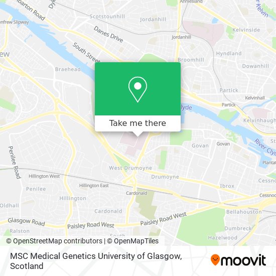 MSC Medical Genetics University of Glasgow map
