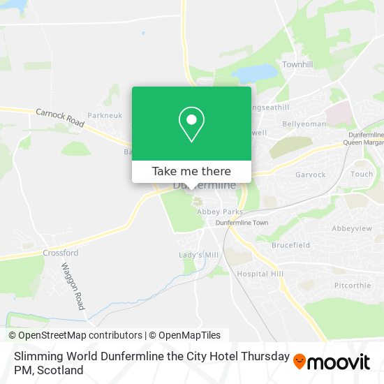 Slimming World Dunfermline the City Hotel Thursday PM map