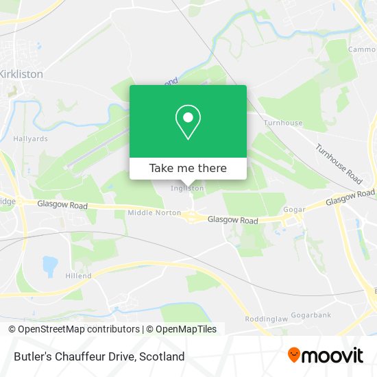 Butler's Chauffeur Drive map