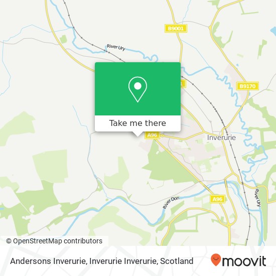 Andersons Inverurie, Inverurie Inverurie map